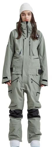 HOUZONIY Einteiler Skioverall Damen Schneeanzug Skioverall Skifahren Skianzüge Overall Jumpsuit Frauen Snowboard Skisuit Outdoor Sport