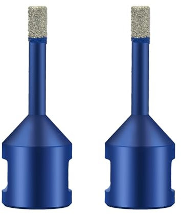 2 Sets Broca de Diamante con 6 mm x M14,Broca para Azulejos, Gres Porcelánico, para Cerámica, Granito, Vidrio, Porcelana, Amoladora Angular Azul