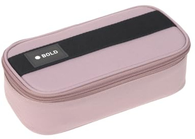 LÄSSIG Bold Schlampermäppchen Spacy Pencil Case Malve | für die Schule, mit praktischen Fächern und Halterungen