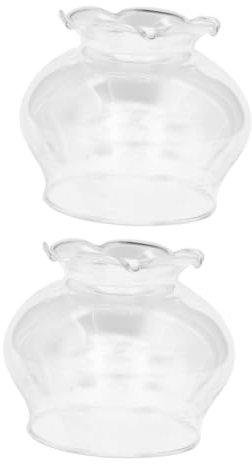 UKCOCO 2 Sätze 2 Sätze Lampenschirmbirne Solarwärmer LED Taschenlampe Moderner Lampenschirm Petroleumlichter Tiki Quadratischer Lampenschirm Lichtabdeckungen Öllaterne 2 Stück * 2