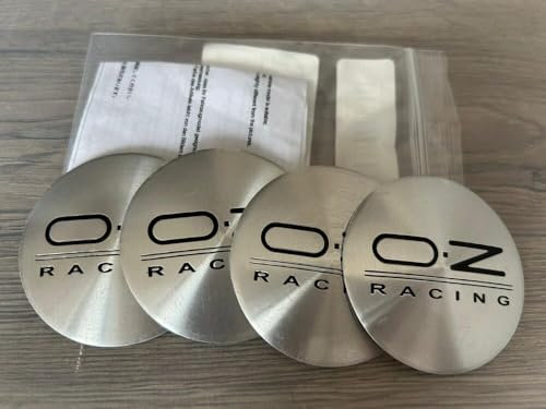 OZ Racing Radnarbendeckel 56mm Aufkleber Auto Emblem Selbstklebend in Chrom SCHWARZ