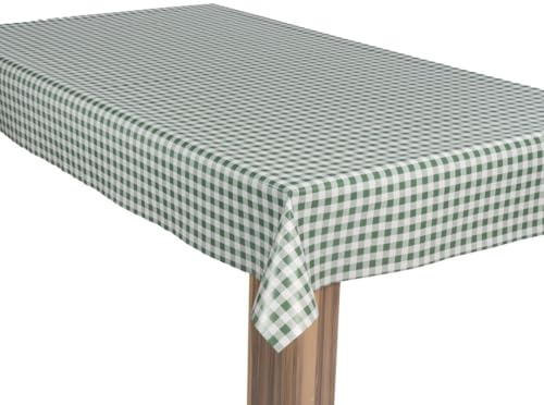 laro Wachstuch-Tischdecke Wachstischdecke Gartentischdecke Karo Kariert Dunkelgrün, Muster:Karo Kariert Dunkelgrün, Größe:100x200