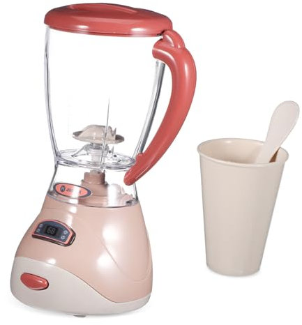 Vaguelly Play House Electric Small Appliances Play Kitchen Accessories Blender Mini Juicer Dollhouse Accessories Blender for Smoothie Maker Transparent Plastic