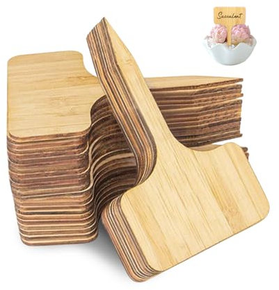 GIDWRIY 40 Piezas Etiquetas Plantas Bambu,Carteles Huerto Exterior,Etiquetas Jardineria,Plant Name Tag,Marcadores Plantas,Marcadores Jardineria para Huerto para Planta, Verduras, Hierbas, Flores