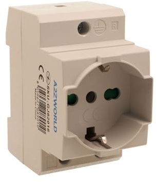 1 Pezzo Presa Modulare Universale P40, Schuko + Bipasso Italiano, 10/16A AC 220V, 2,5 Moduli Barra DIN, IP20 IEC60884