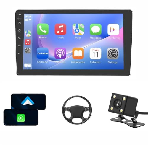 Autoradio 2 DIN per Alfa Romeo Mito 2008-2019 Wireless Carplay Android Auto Touchscreen da 9 con Stereo Auto Bluetooth Navigatore/Telecamera Posteriore/WiFi/Miror Link/Mic/FM/SWC