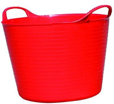 Decco Tubtrugs 14L Small Flexible 2-Handled Recycled Tub, Red