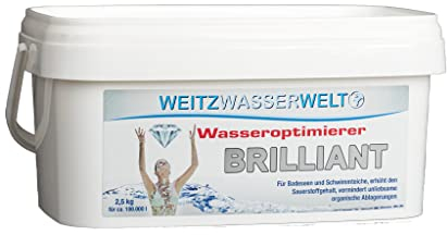 Brilliant Wasseroptimierer – Teichklar für Gartenteich, Schwimmteich, Badesee oder Fischteich - Teichzubehör für erhöhte Wasserqualität - Teichklärer mit Synergieeffekt - 2,5 kg für bis zu 100.000 l