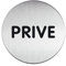 Durable Türschild Picto rund, Prive, 83 mm, metallic silber, 491268