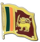 Sri Lanka Flaggen Pin, sri-lankische Fahne 2x2cm, MaxFlags®