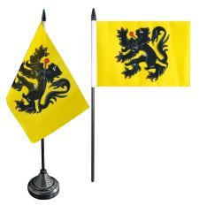 Digni® Drapeau de Table Belgique Flandre, Mini Drapeau - 10 x 15 cm