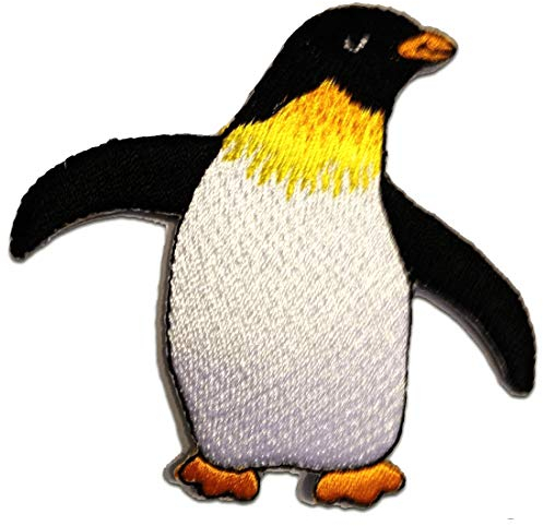 Catch the Patch Pinguin Kinder Tier Happy Feet - (Größe: 7,8 x 7,2 cm) – Aufbügler & Applikationen in verschiedenen Größen – Ideal für Kleidung, Schulranzen, Jeans & Rucksäcke