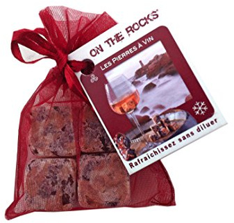 Sachet coton naturel 6 pierres à vin granit rose