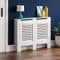 Vida Designs Milton Heizkörperabdeckung, weiß, moderner lackierter MDF-Schrank, mittelgroß (H: 82 / B: 111 / T: 19 cm)