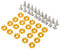 20Pcs Billet Aluminium Stoßstange Kotflügel M6 Schraube Bolt Motor Bay Dress Up Kit, Gold