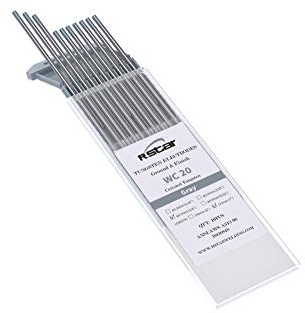 WC-20 grau besteht aus 98 % Wolfram und 2 % Ceroxid und ist absolut strahlungsfrei WIG Wolframelektrode Elektrode Ø3.2 x 175MM 10 Stück