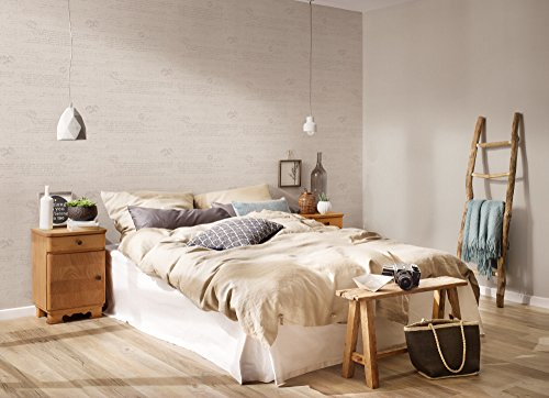 Livingwalls A.S. Création Vliestapete Hygge Tapete 10,05 m x 0,53 m beige braun grau Made in Germany 363822 36382-2