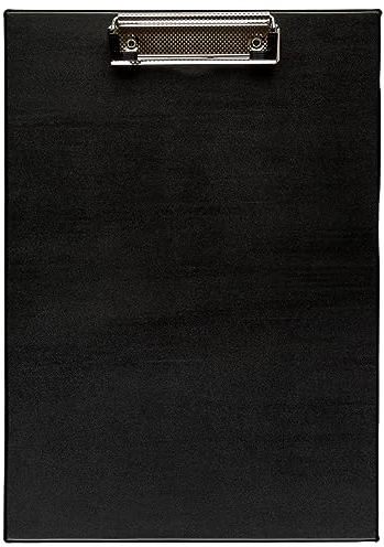 Idena 14026 - Klemmbrettmappe DIN A4, mit Deckel, schwarz, 1 Stück