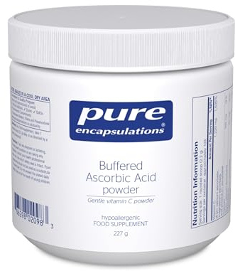 Pure Encapsulations Buffered Ascorbic Acid Powder - Gentle Vitamin C - 227 Grams