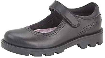 Roamer Sabina Girls Leather Touch Fasten Mary Jane Shoes Black