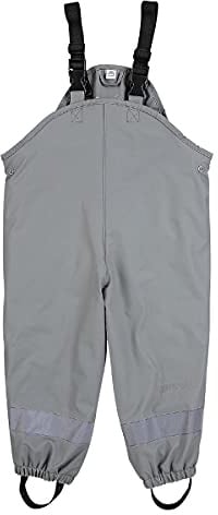 Sterntaler Regenhose gefüttert uni - Kinder Regenhose wasserdicht - Unisex Matsch- und Buddelhose mit verschweißten Nähten und elastischen Hosenträgern - Regenbekleidung warm - mittelgrau, Größe 116