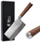 Wakoli Damast Chinesisches Kochmesser Chai Dao – 17,5 cm Klinge aus 67 Lagen Damaststahl mit VG10-Kern, Hammerschlag, Nussbaumholzgriff, extra scharfes Premium Küchenmesser, in Geschenkbox