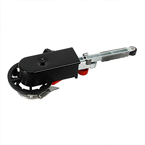 OUKANING 15mmx452mm Lime électrique 800W Ponceuse à Bande de Puissance 4 Meuleuse d'angle