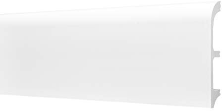 Battiscopa in ecopolimero COSCA - Battiscopa bianco con canalina passacavi, estremamente resistente - (CP14-12 metri)