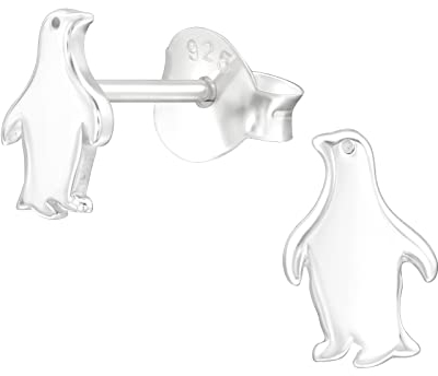 Laimons Kinder Mädchen-Ohrstecker Pinguin Glanz aus Sterling Silber 925