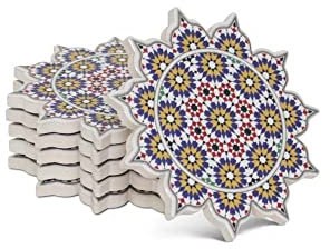 Sous-verres marocains Mosaïque Luc (lot de 6) | Safaary