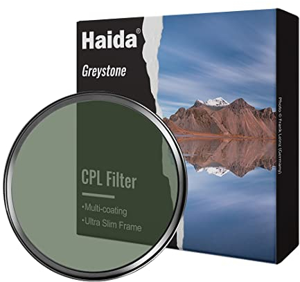 Haida Filtro polarizador circular de 58 mm con anillo exterior dorado - Filtro polarizador ultra delgado de filtro de lente CPL