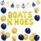 Boats n Hoes Bachelorette Party Decorations Gold Nautical Party theme Decorations for Adults Bridal Shower Decorations Boats n Hoes Banner Sailor Theme Party Decor