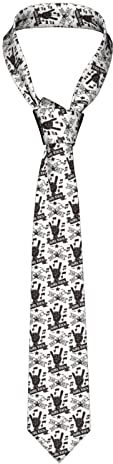 FAYXTIN Heavy Rock Music Punk Totenkopf Vintage Herren Mode Seide Krawatten Einzigartiges Geschenk Freizeit Krawatten, Schwarz , Einheitsgröße