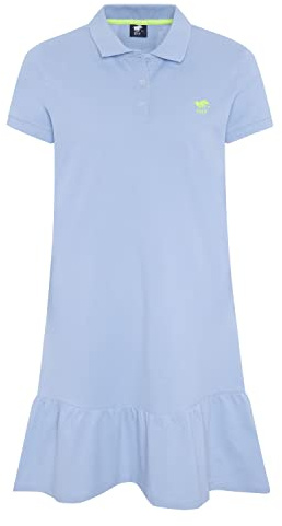 Polo Sylt Damen Baumwollpiqué mit Volantsaum Kleid (1er Pack)