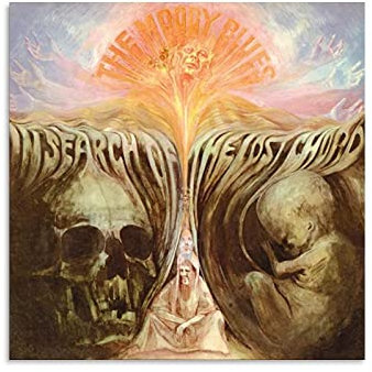 Moody Blues – In Search Of The Lost Chord Hot Poster Leinwand Wandkunst Poster Deko Schlafzimmer Modern Home Print Bild Kunstwerke Poster 61 x 61 cm