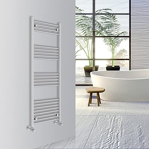 Warmehaus Straight Bathroom Heated Towel Rail Warmer 1400x500mm Chrome