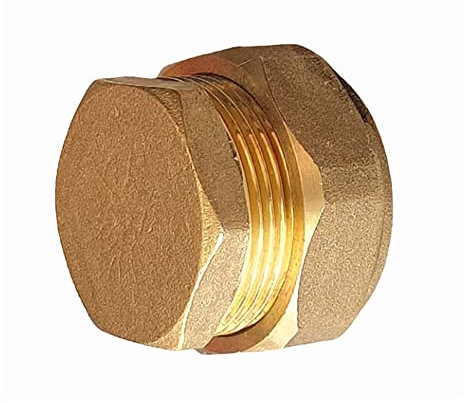 Raccordo a compressione per tubi in ottone, tappo di compressione in rame, raccordo per terminare il tubo in ottone (25 mm)