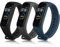 Vancle 3 Stück Armband für Xiaomi Mi Band 4 Armband/Xiaomi Mi Band 3 Armband, Silikon Original Uhrenarmbänder Classic Sport Ersatzband für Damen Herren, Schwarz+Dunkelgrau+Pfauenblau