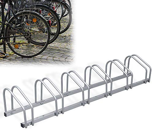 Sonnewelt Fahrrad Ständer Fahrradaufhängung Radständer Hinterbauständer Fahrradhalter Boden Aufstellständer aus Verzinkt Metall für 6 Fahrräder, 3 Stück