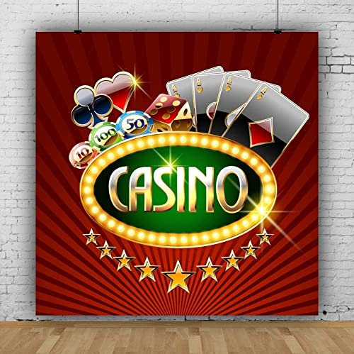Casino Thema rot Fotografie Hintergrund Poker würfel chip Sterne fotostudio Requisiten Hintergrund Banner Poster 240X180cm