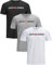JACK & JONES Herren 3er-Set T-Shirts aus Baumwolle (Slim Fit Mix 25, M)