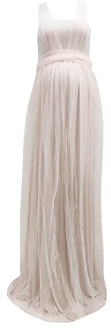 Robe de maternité sans manches pour femme enceinte - Robe de princesse en tulle solide - Jupe d'été serrée, RD2, S