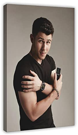 OWNPET Leinwand-Poster, Motiv: Sänger Nick Jonas, Wandkunst, Dekor, Bild, Gemälde für Wohnzimmer, Schlafzimmer, Dekoration, Rahmen-Stil, 60 x 90 cm