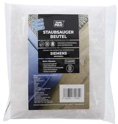 Staubpirat - 10 Staubsaugerbeutel und 1 Filter für sämtliche Siemens Staubsauger - außer VS01 und VS08 - universell einsetzbar wie Gall - VZ41FGALL - Alternative für Swirl S67