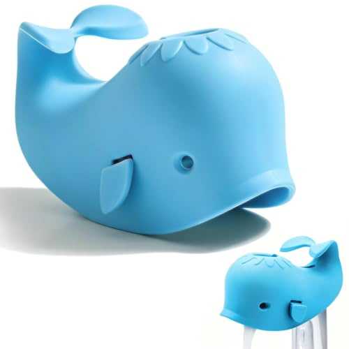Norhogo 1 pieza de extensión de grifo infantil, ballena, azul | Dulce Walform Kids Silicona Seguridad Grifos Protector de Grifo de Baño Cubierta protectora