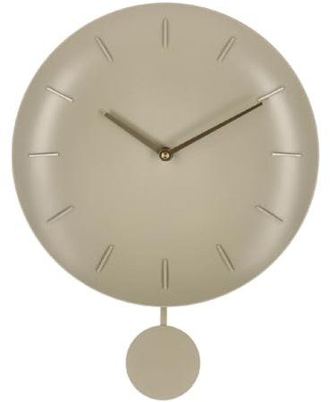 Decor Space Orologio da parete Jair con pendolo in metallo Ø 30x6x39,5 h cm a batteria (tortora)