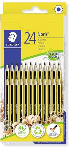 STAEDTLER HB Drawing Pencils - for Sketching and Writing - Noris School - Set of 24, 121-CD24