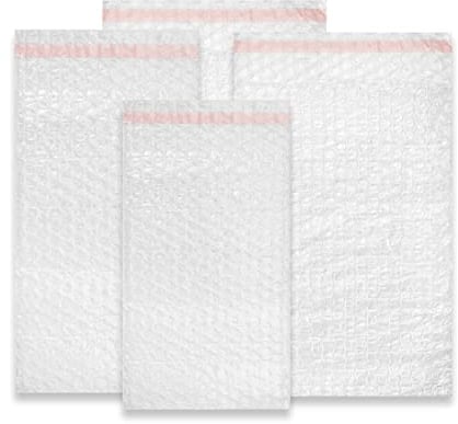 Luftpolstertaschen Flachbeutel Bubble Bags aus Luftpolsterfolie Versandtaschen Bubble-Bags, Transparente Luftpolstertaschen,aus Folie Luftpolsterversandtaschen (100, 350 x 450 + 50 mm)