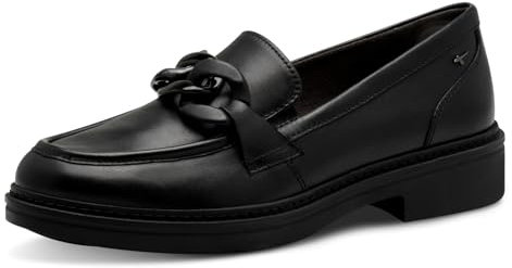 Tamaris Comfort Damen Slipper aus Leder Elegant, Schwarz (Black Nappa), 39 EU