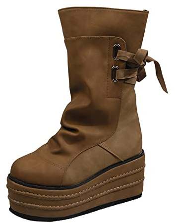 Stivali Donna Invernali Stivali Donna Alti sopra Ginocchio Womens Boot Stivali Texani Donna Neri Traforati Stivali Bianchi Stivali Alti Neri con Zeppa Tacchi Alti Stivali da